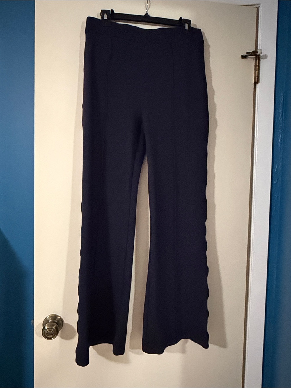 SPANX Navy Wide-Leg Pull-On Pants
